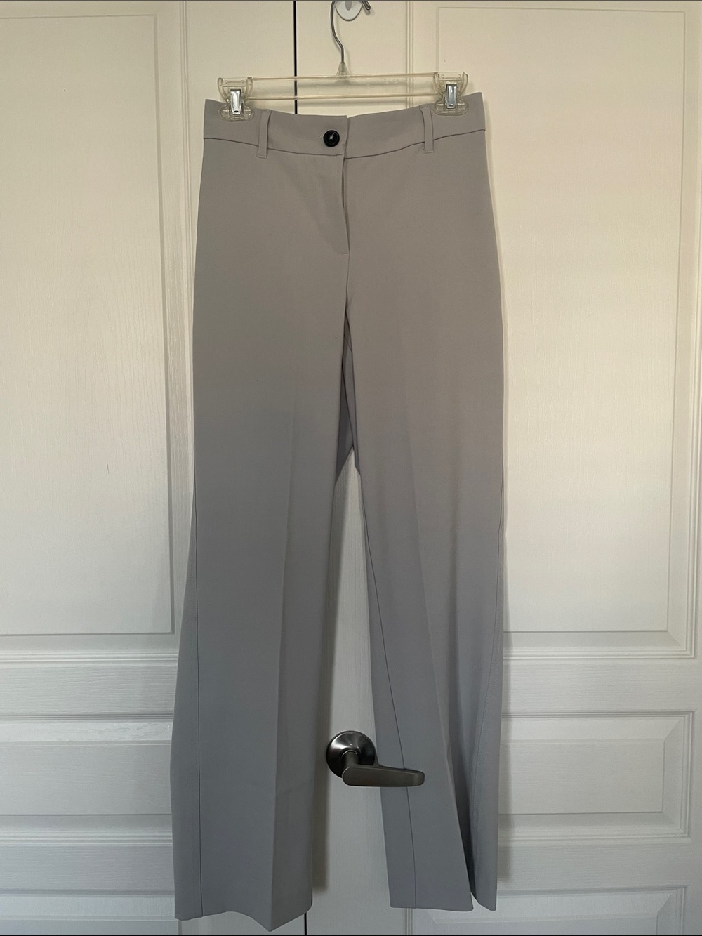 C By One High-Waisted Women's Light Gray Wide-Leg Dress Pants